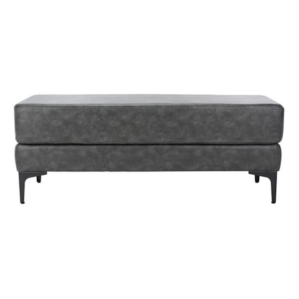 Safavieh 48 x 18 x 18 in. Elise Rectangular Bench, Grey & Black BCH6302B - main